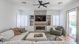 Living room and fireplace remodel in Anthem, AZ