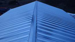 Metal roof completed