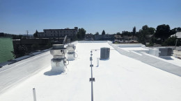 Finished white TPO commercial roof
